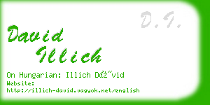 david illich business card